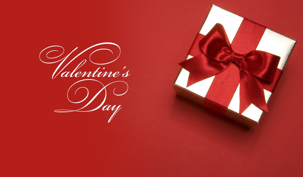 Box Ribbon Gift For Valentine Day