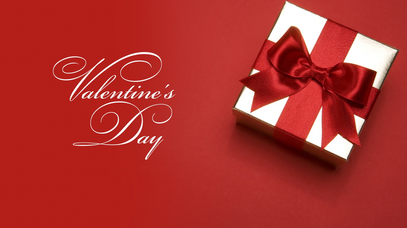 Box Ribbon Gift For Valentine Day