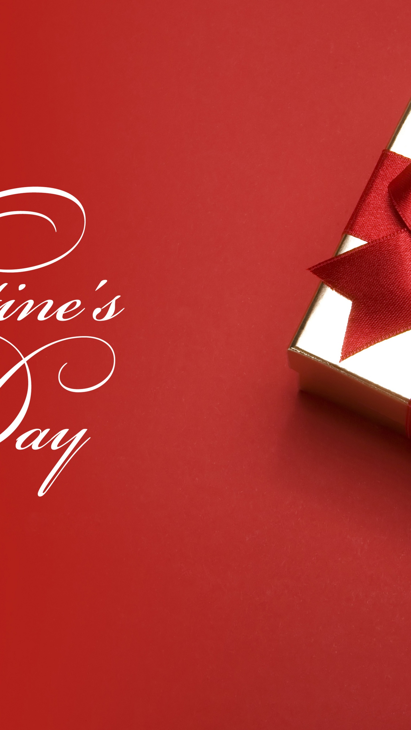 Box Ribbon Gift For Valentine Day