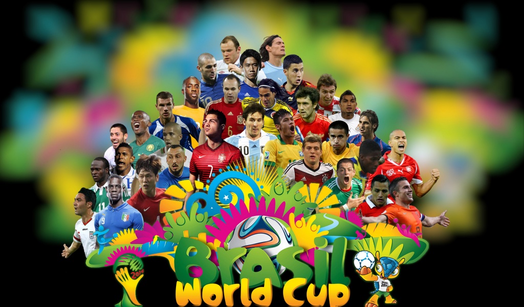 Brazil 2014 World Cup Football Stars