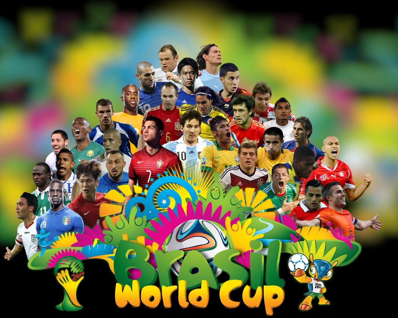 Brazil 2014 World Cup Football Stars