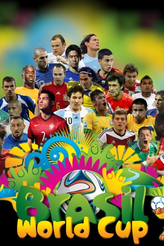 Brazil 2014 World Cup Football Stars