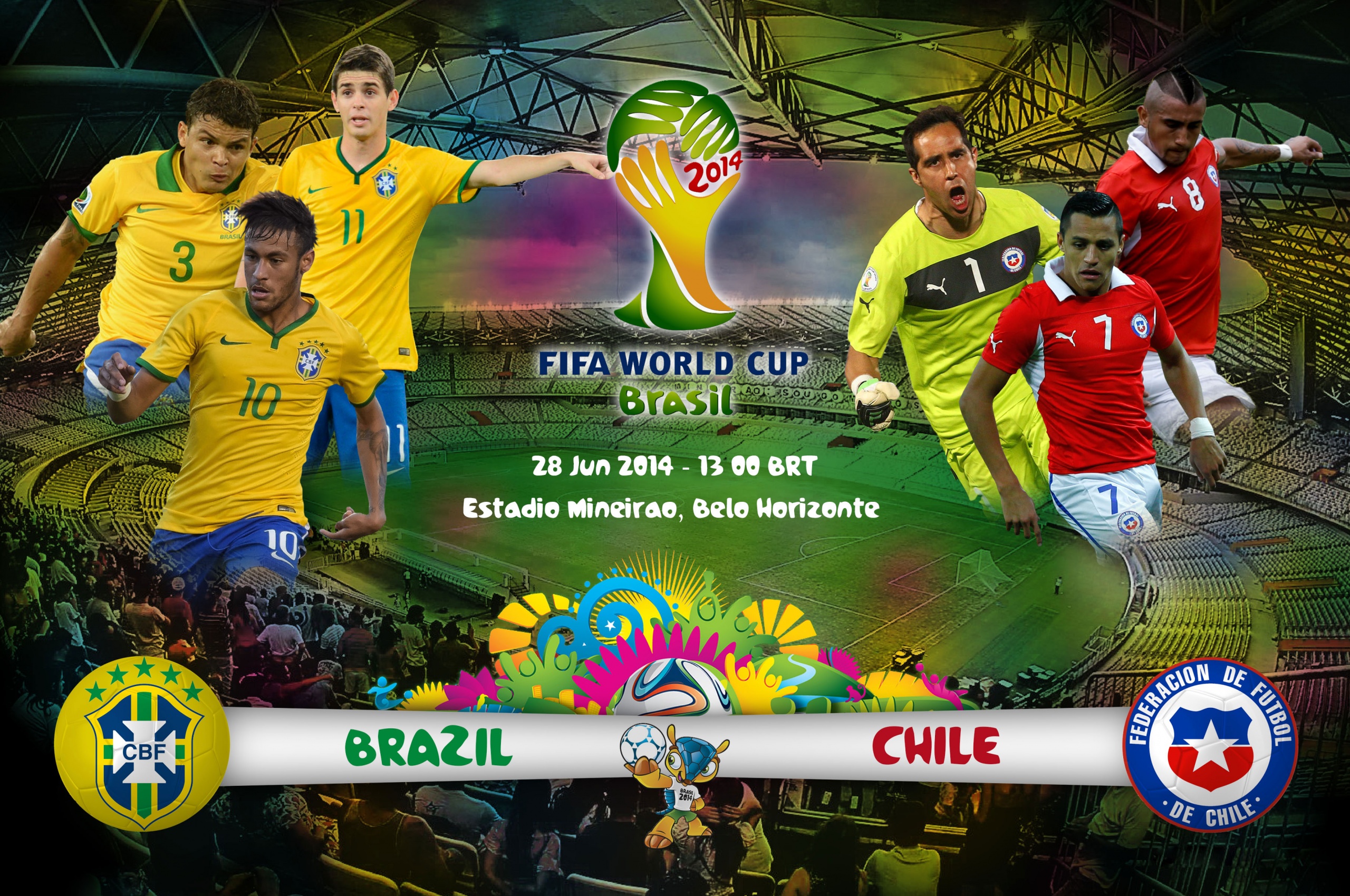 Brazil Vs Chile World Cup 2014