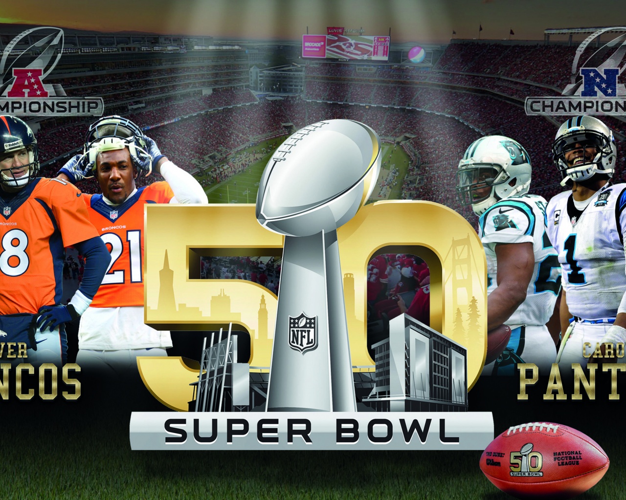 Broncos Vs Panthers Super Bowl 50