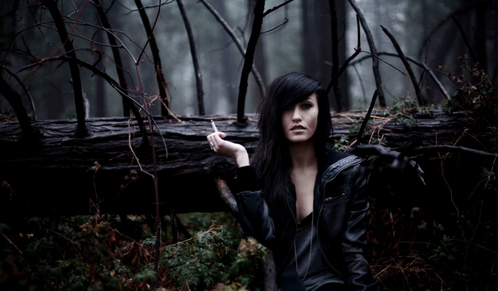 Brunettes Women Forest Jackets Piercings Lauren Black Clothes Taylor Mccutchan