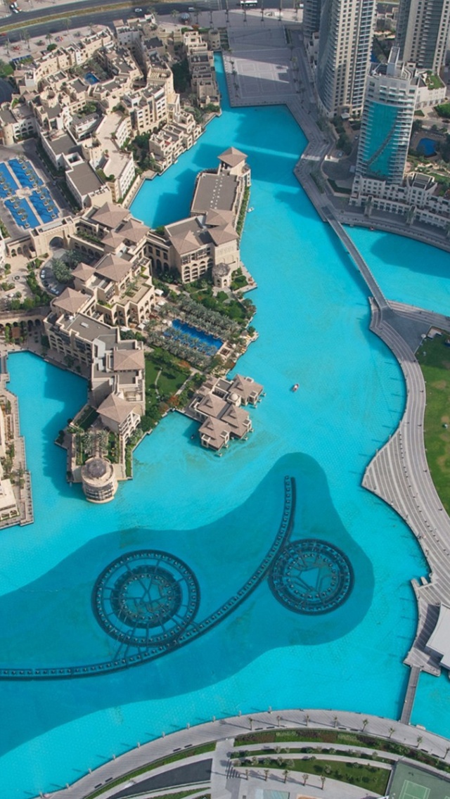 Burj Khalifa Dubai Uae Water Pool