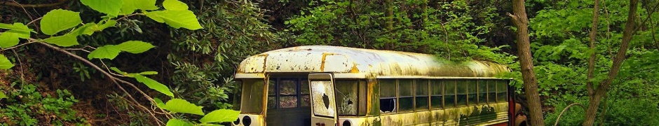 Bus Neglect Forest Nature Landscape