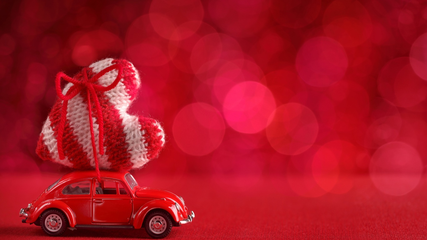 Car Toys Valentines Day Heart Red