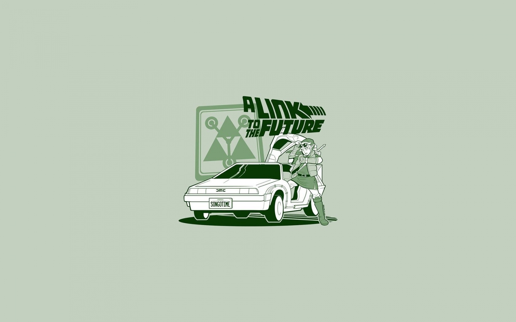 Cartoons Link Cars Comics Funny Back To The Future The Legend Of Zelda Spoof Doc Brown Marty Mcfly Legend Of Zelda Delorean Dmc 12