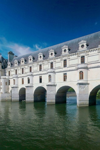 Castle Lake River France Chateau De Chenonceau