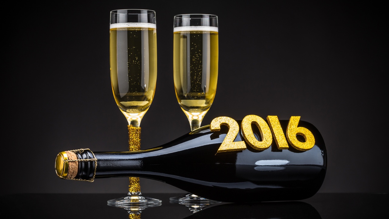 Champagne Happy New Year 2016
