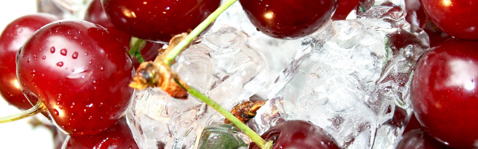 Cherries On Ice Cubes