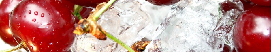 Cherries On Ice Cubes