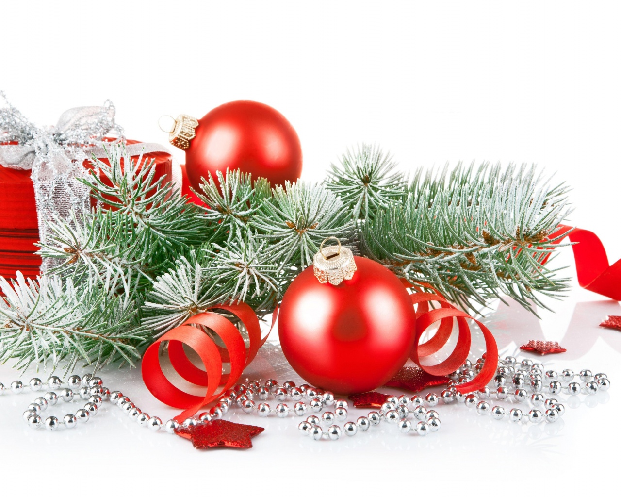 Christmas Branches And Gift