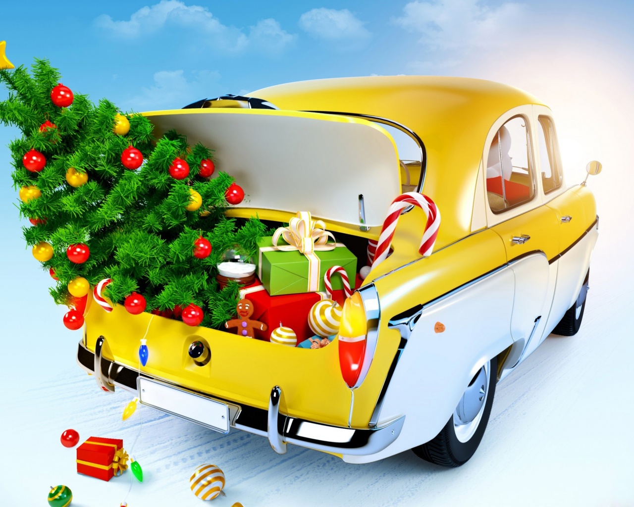 Christmas Gifts In Trunk Of Car