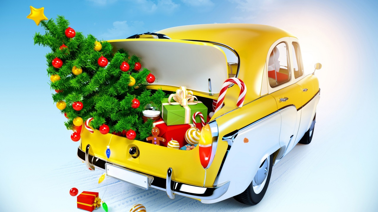 Christmas Gifts In Trunk Of Car