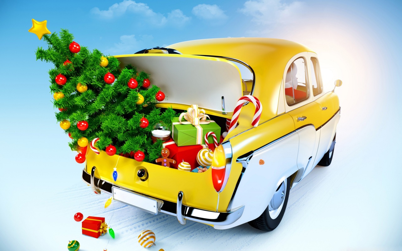 Christmas Gifts In Trunk Of Car