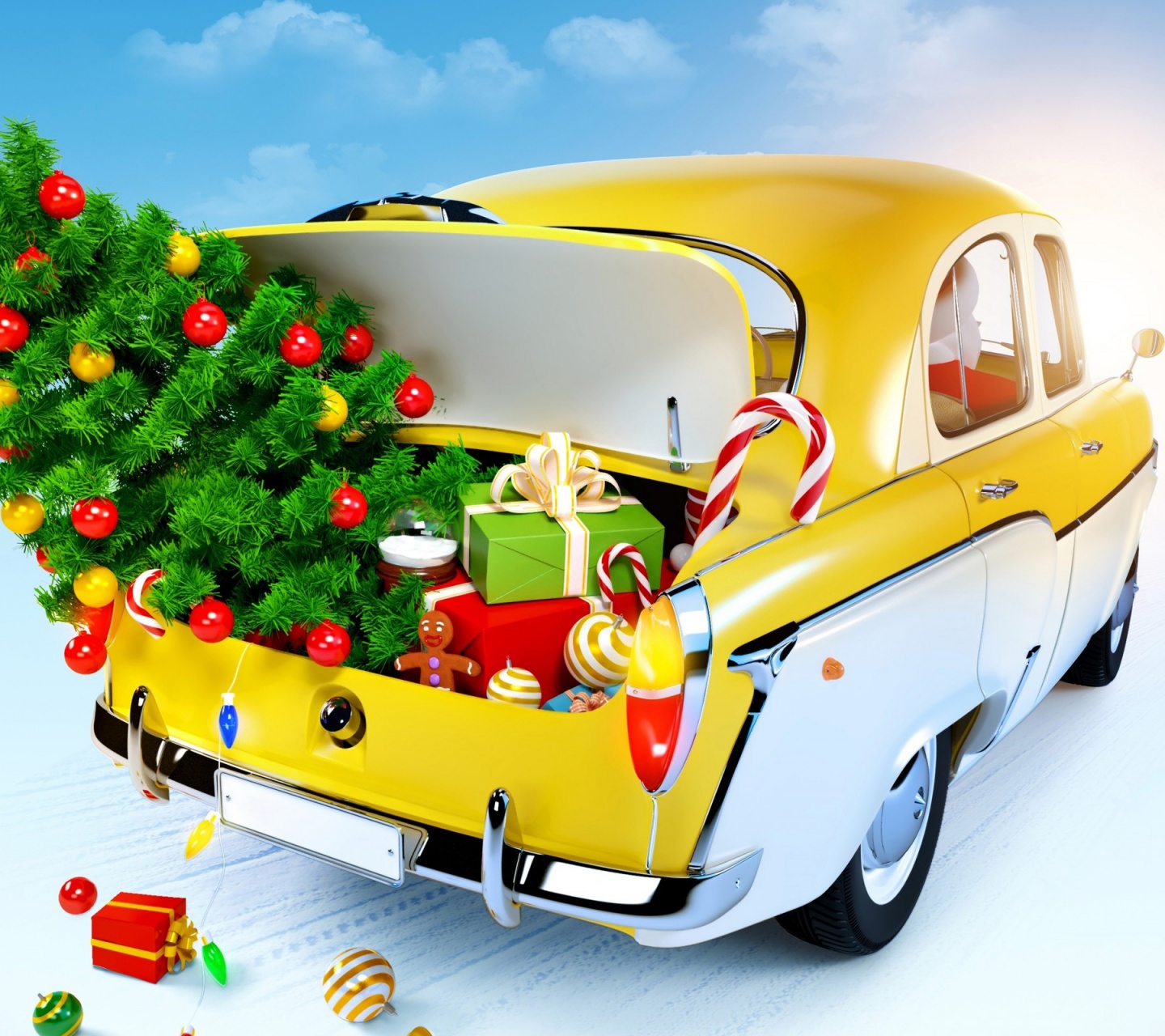 Christmas Gifts In Trunk Of Car