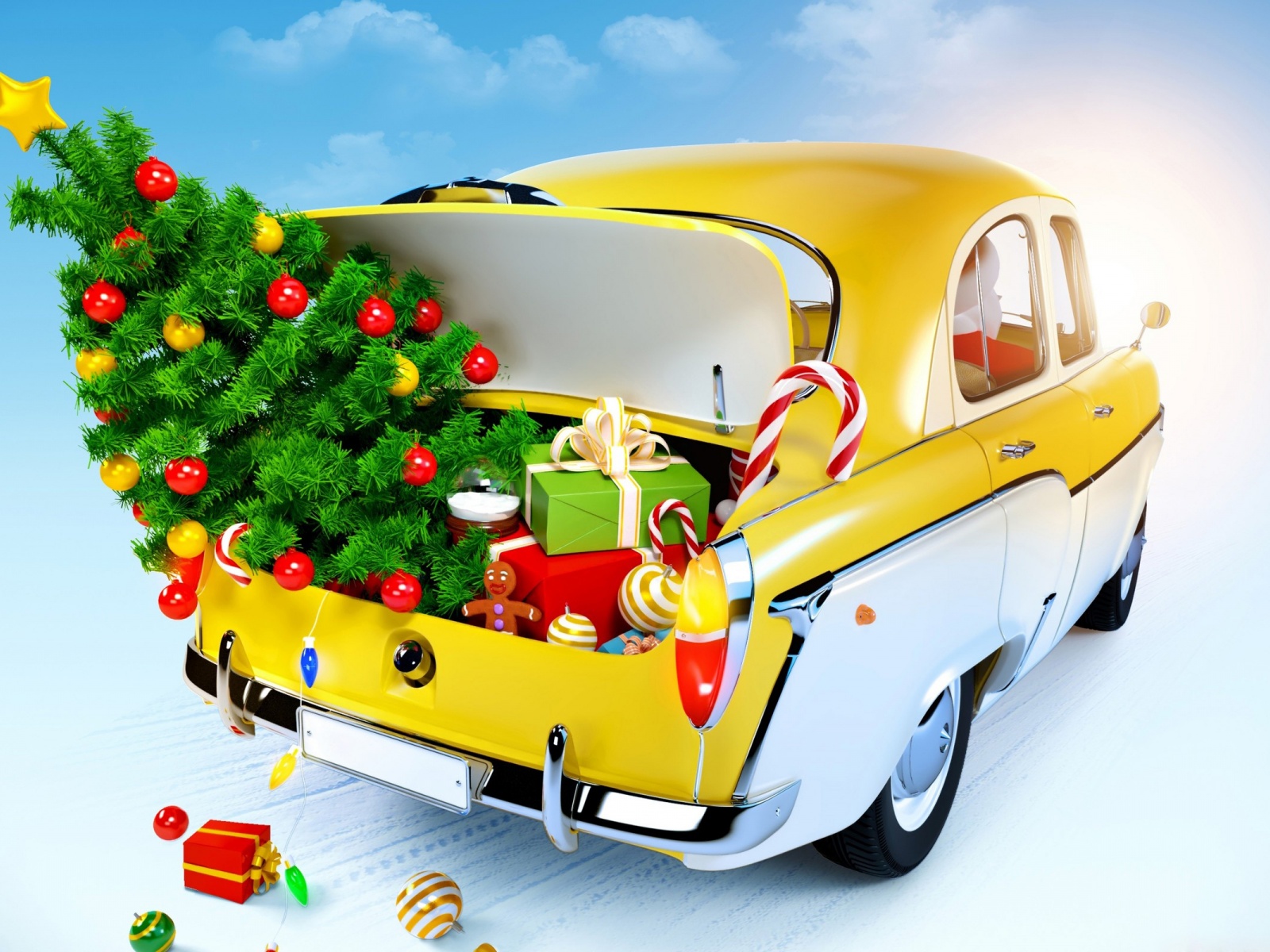 Christmas Gifts In Trunk Of Car