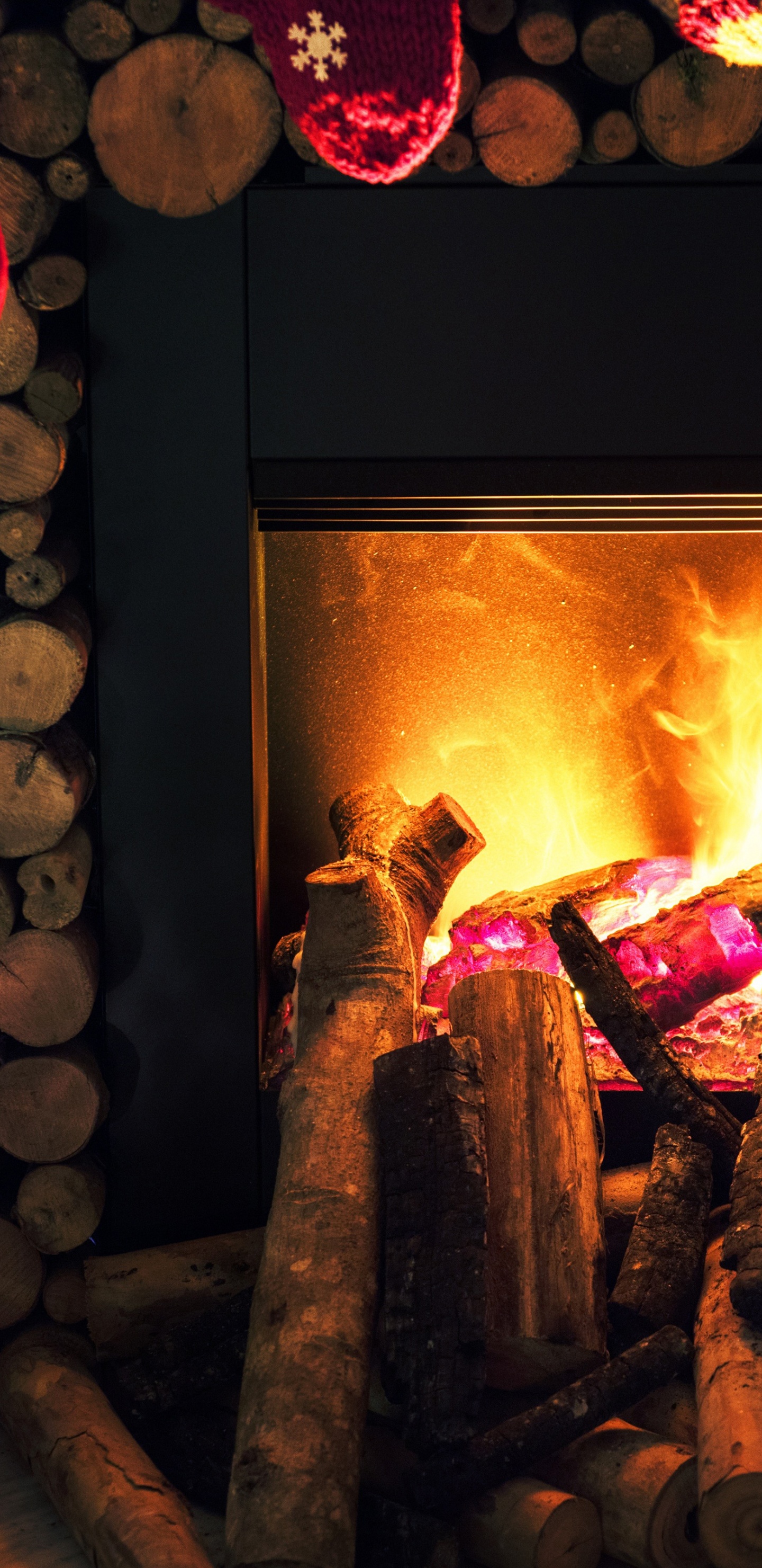 Christmas New Year Fireplace