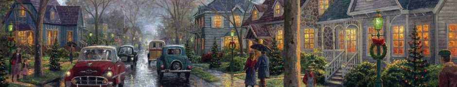 Christmas Retro Street Painting