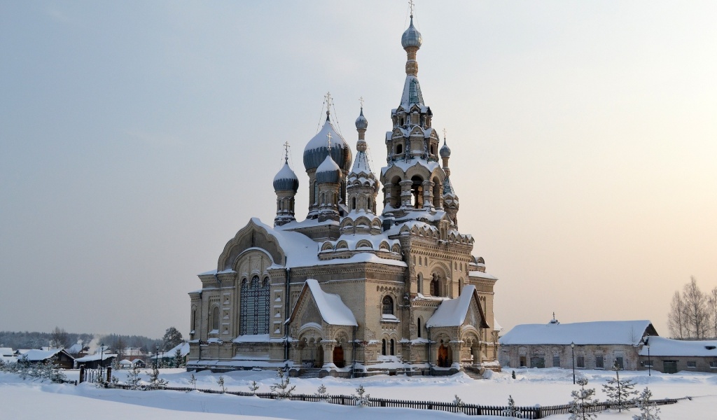 Church Village Spassky Church Yaroslavl Region Snow Winter City Landscape