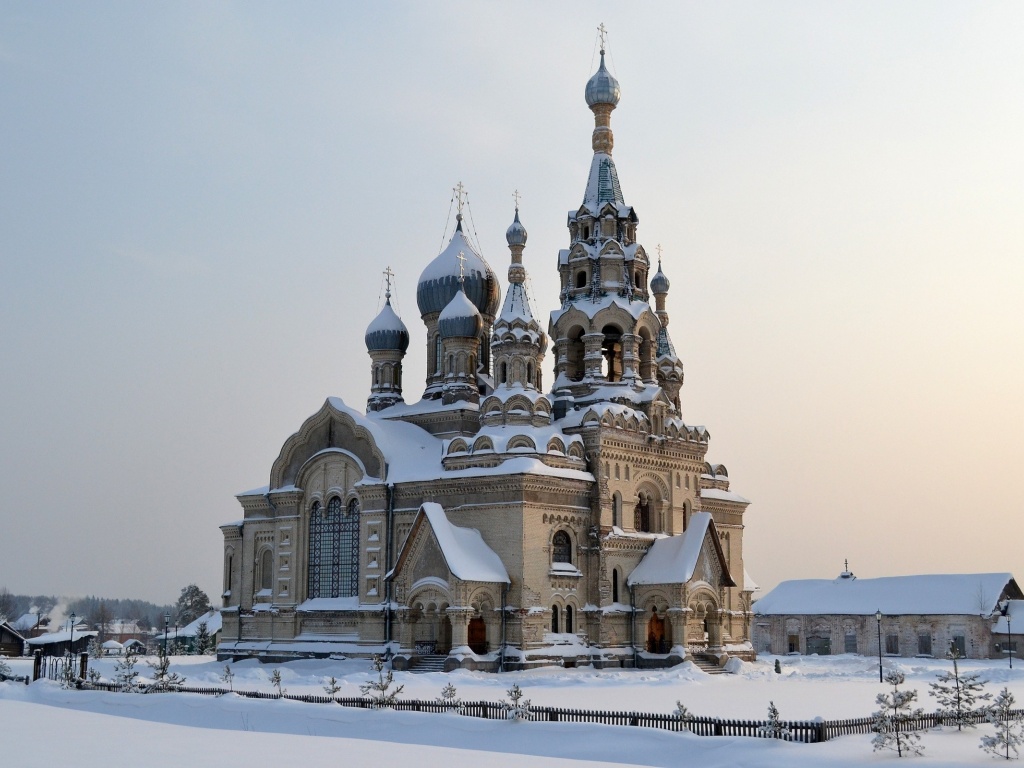 Church Village Spassky Church Yaroslavl Region Snow Winter City Landscape