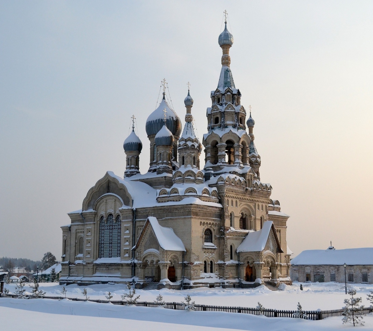 Church Village Spassky Church Yaroslavl Region Snow Winter City Landscape