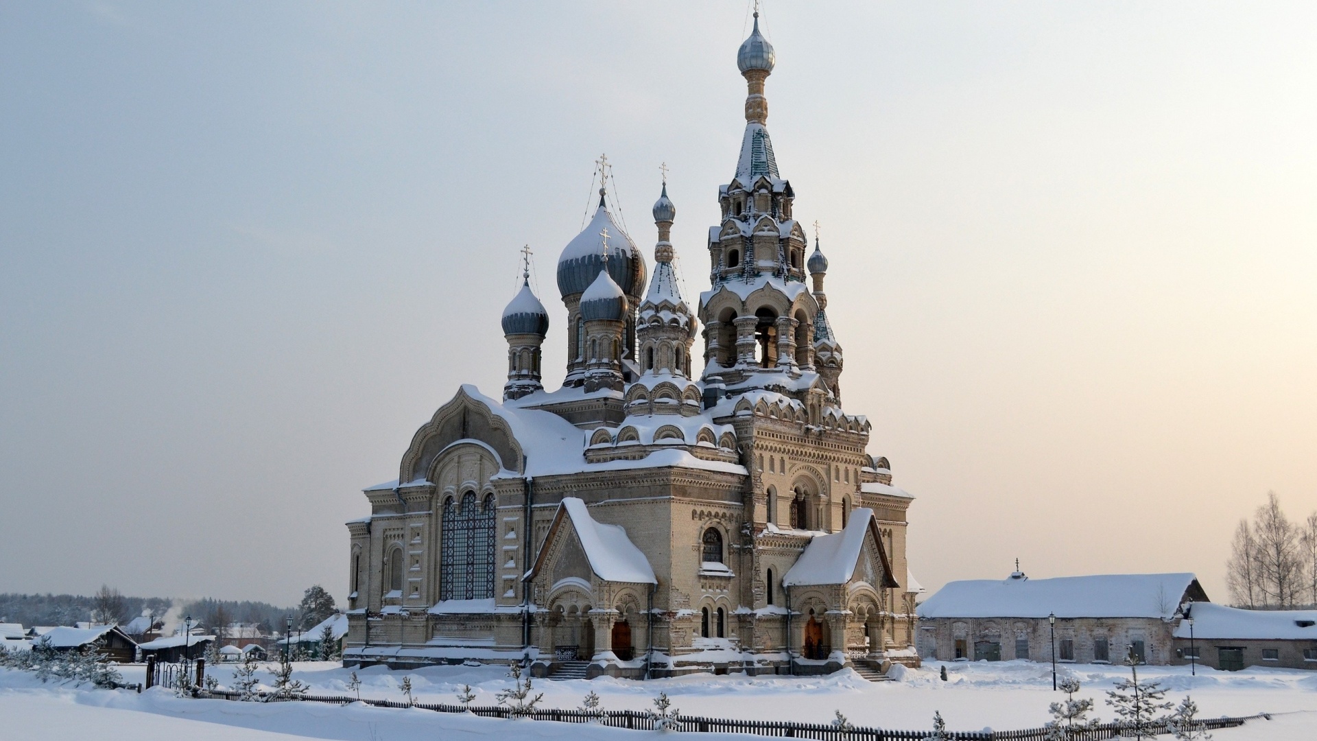 Church Village Spassky Church Yaroslavl Region Snow Winter City Landscape