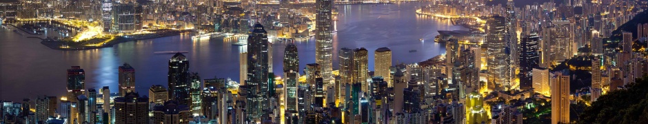 City Hong Kong Evening Clouds Lights