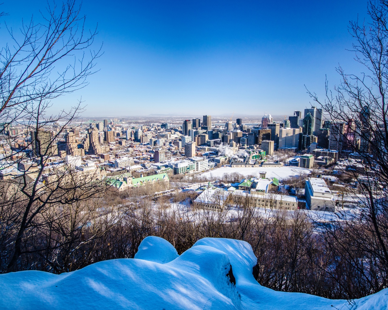 City Of Montreal In Winter