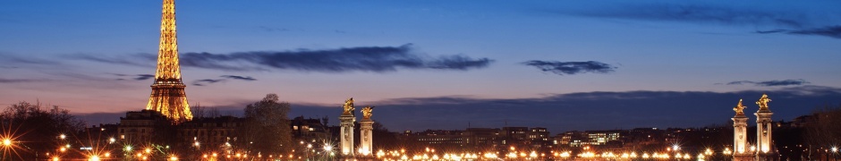 City River Evening Lights Paris France