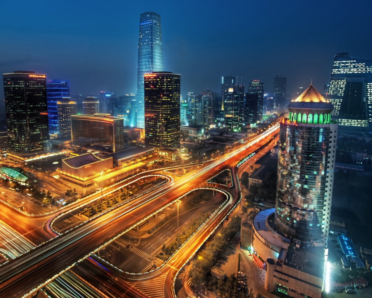 Cityscape Of Beijing On Night