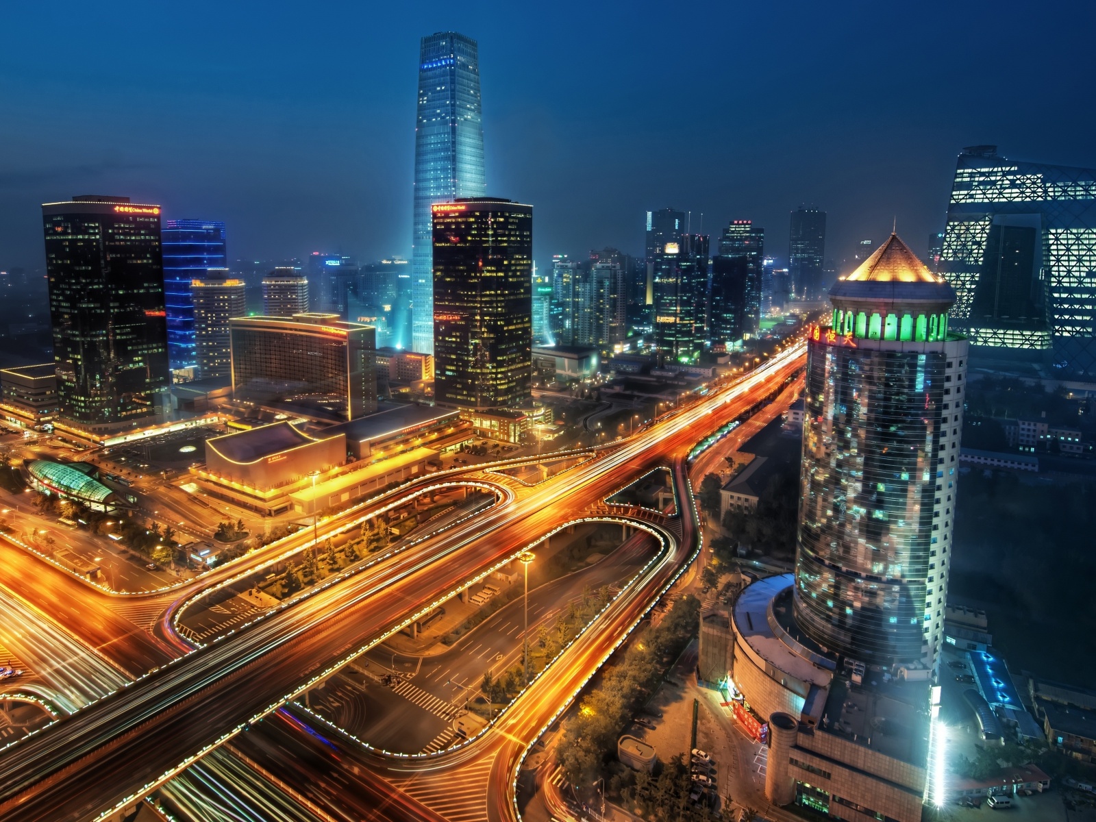 Cityscape Of Beijing On Night