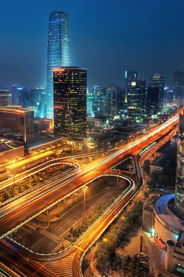 Cityscape Of Beijing On Night