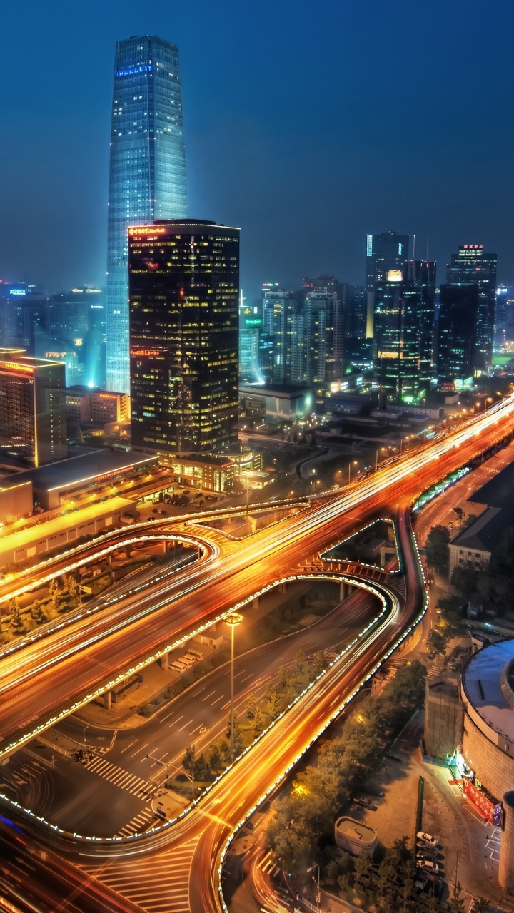 Cityscape Of Beijing On Night