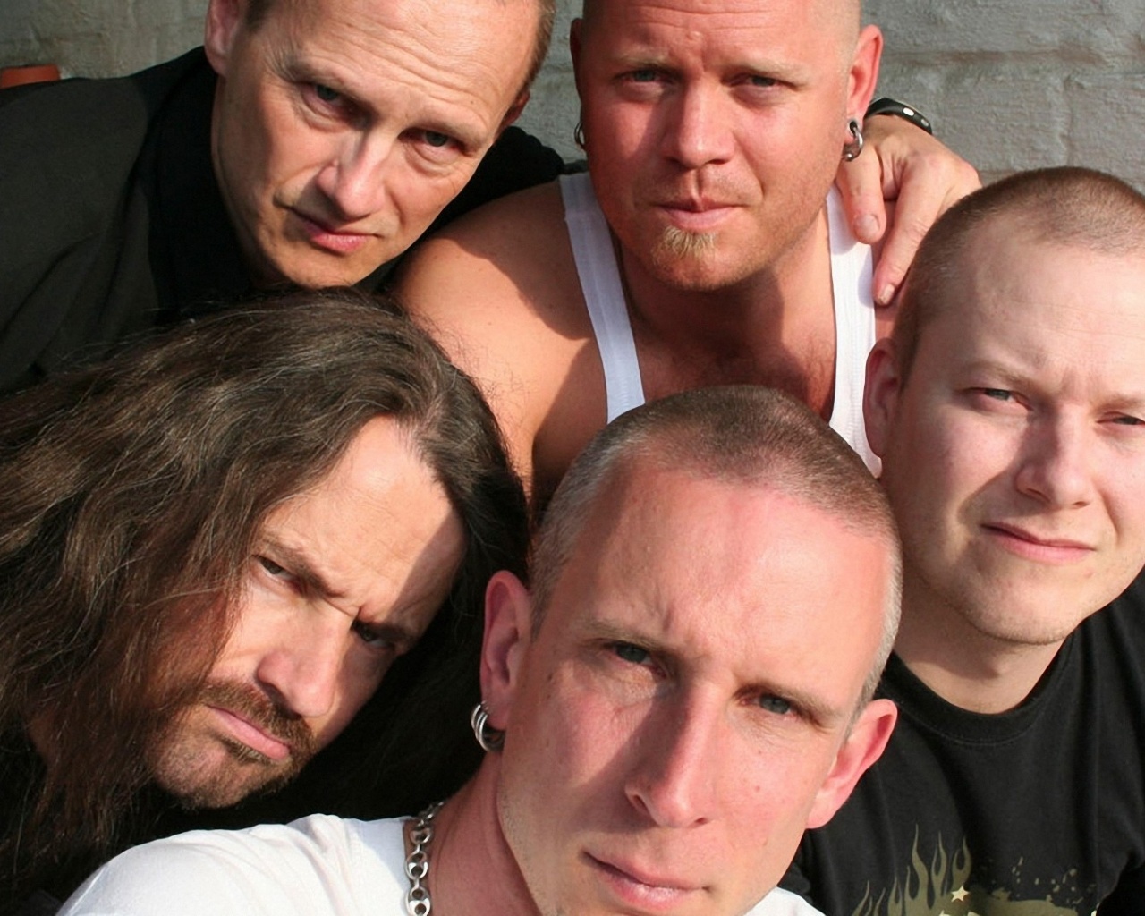 Clawfinger Faces Look Tattoo Band