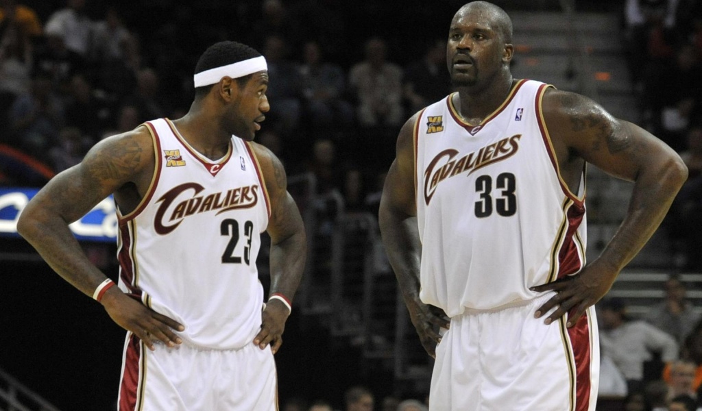 Cleveland Cavaliers Nba American Basketball Lebron James Shaquille O Neal