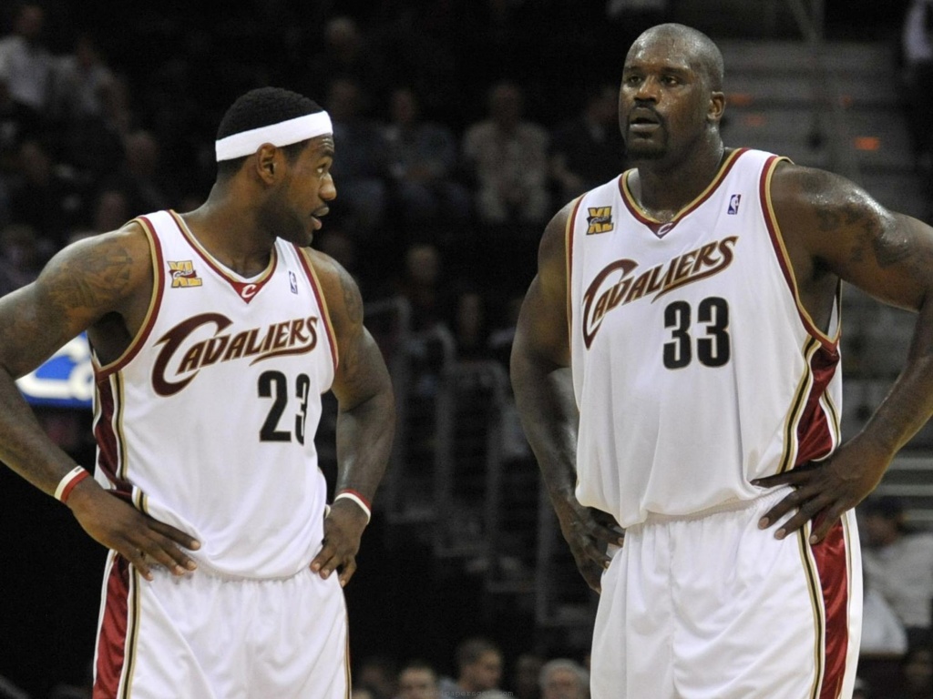 Cleveland Cavaliers Nba American Basketball Lebron James Shaquille O Neal