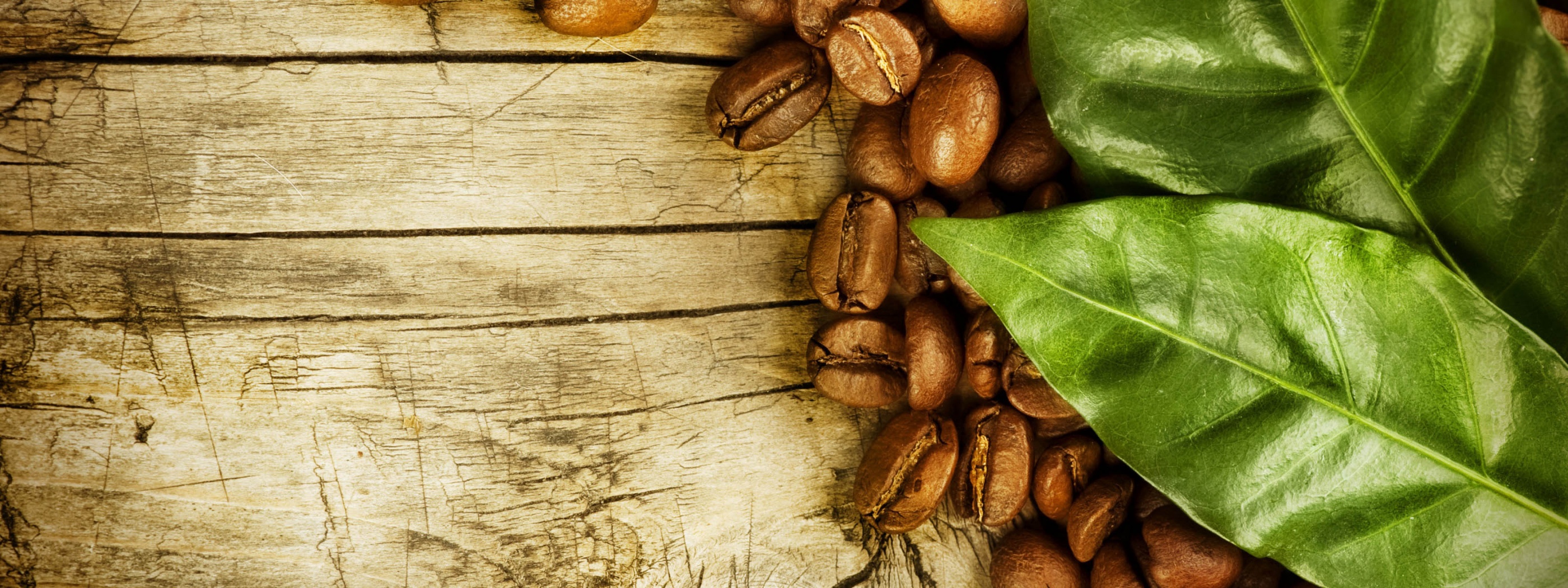 Coffee Beans And Leaves