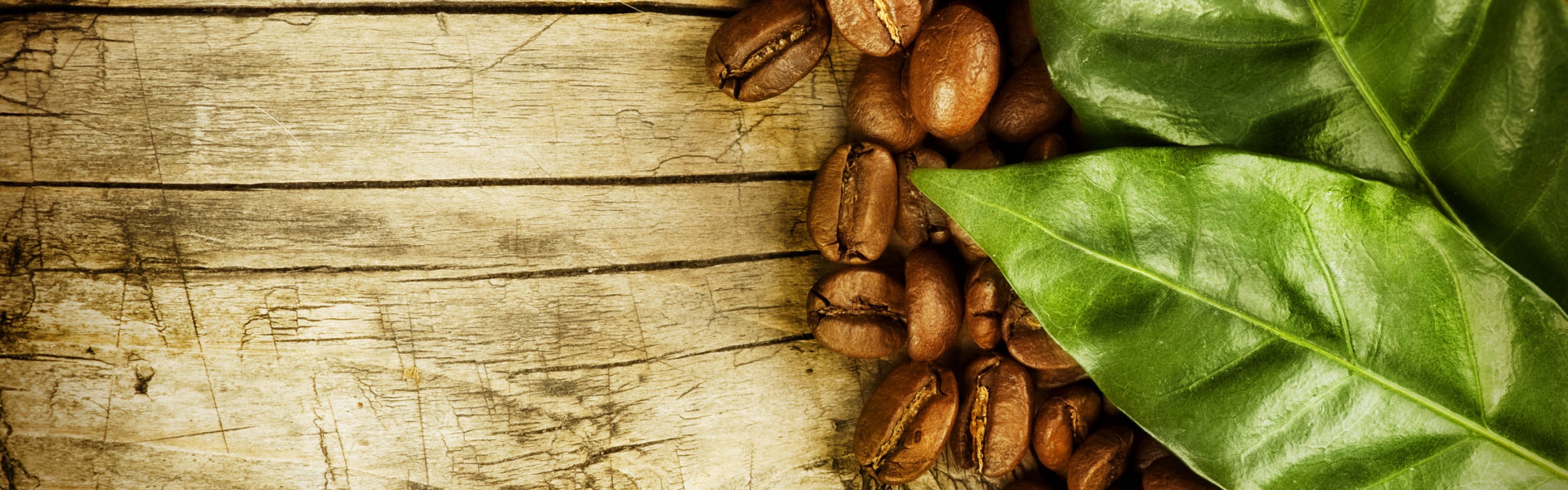 Coffee Beans And Leaves