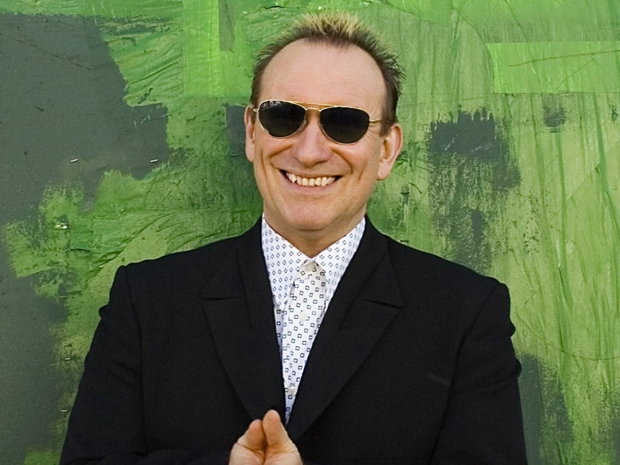 Colin Hay Smile Suit Glasses Wall