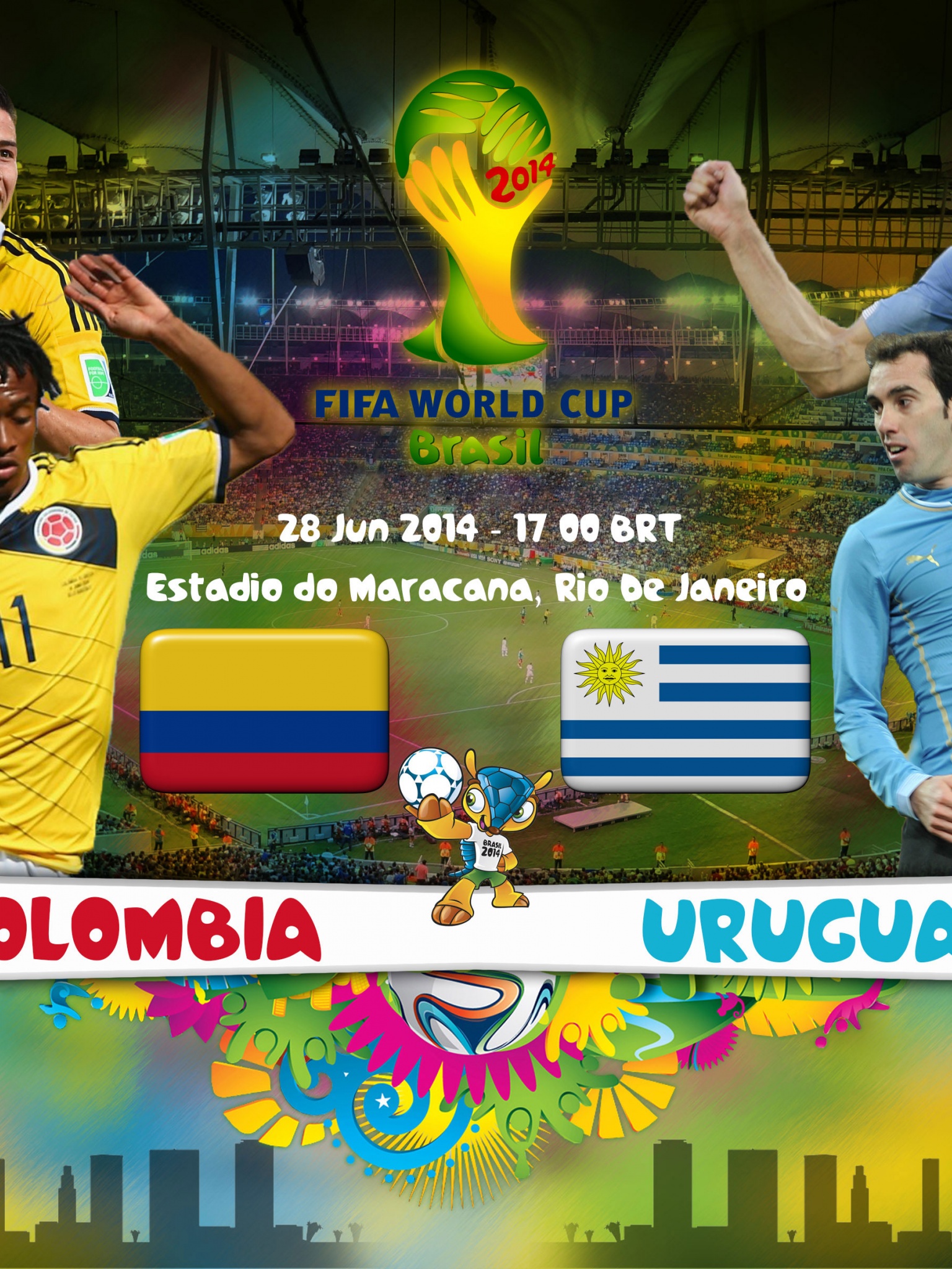 Colombia Vs Uruguay World Cup 2014