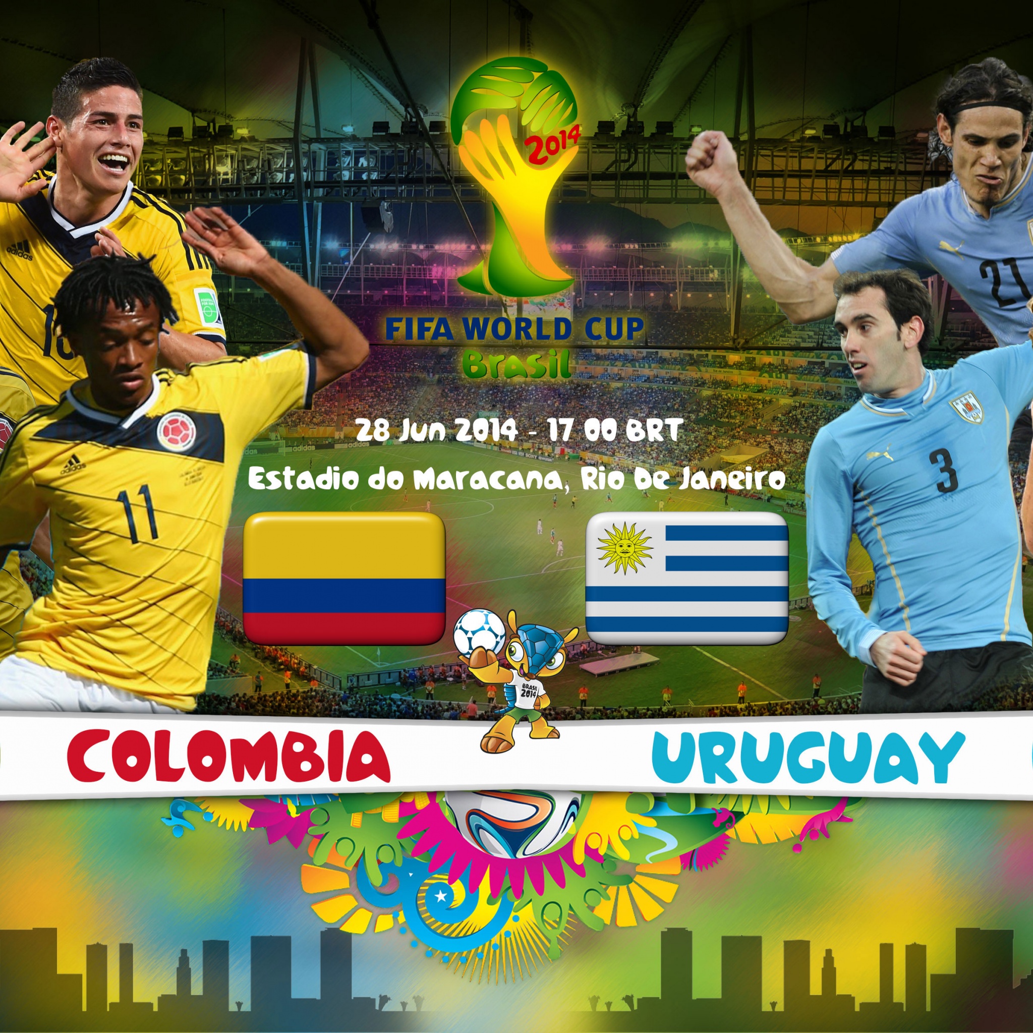 Colombia Vs Uruguay World Cup 2014