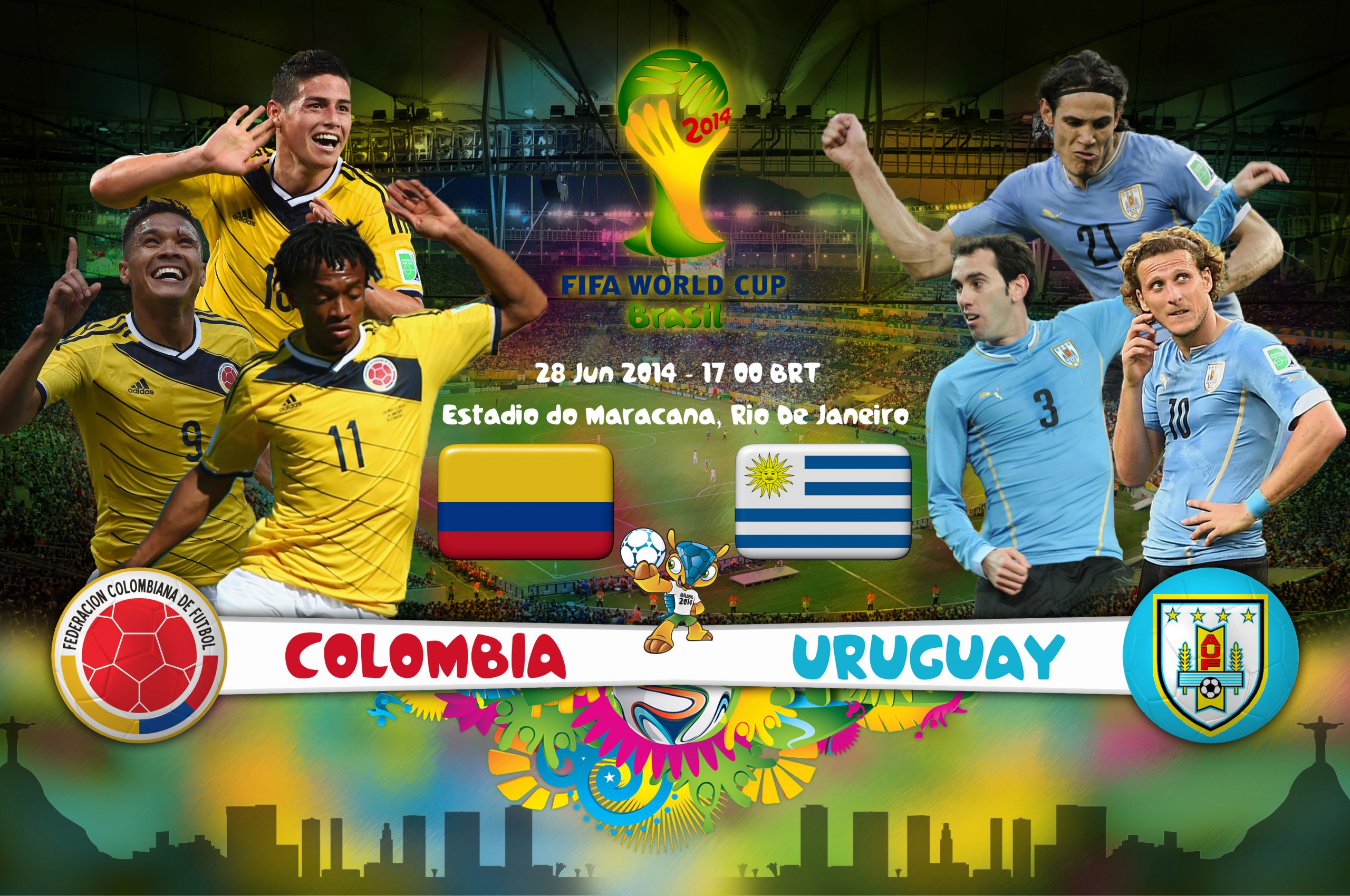 Colombia Vs Uruguay World Cup 2014