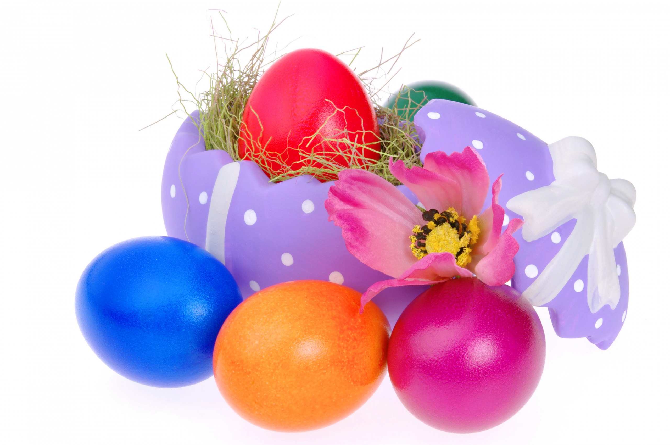 Colorful Easter Eggs And Decoration