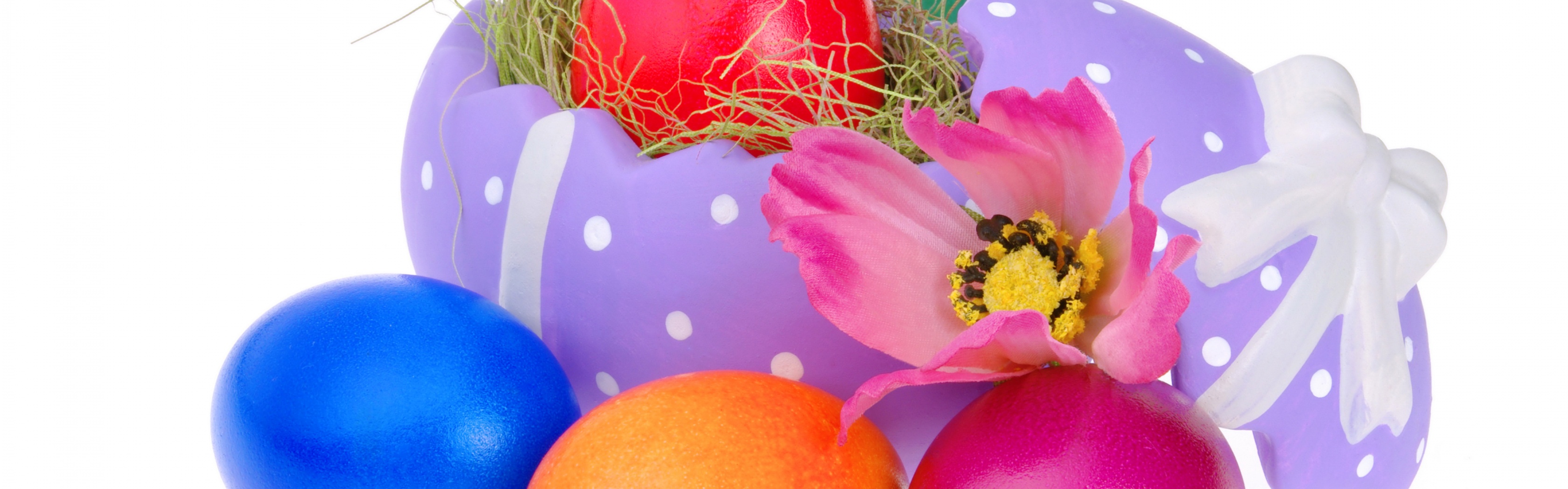 Colorful Easter Eggs And Decoration