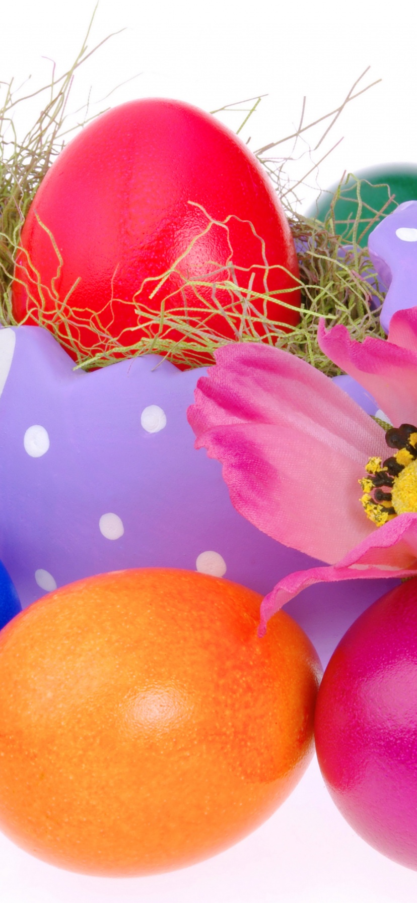 Colorful Easter Eggs And Decoration