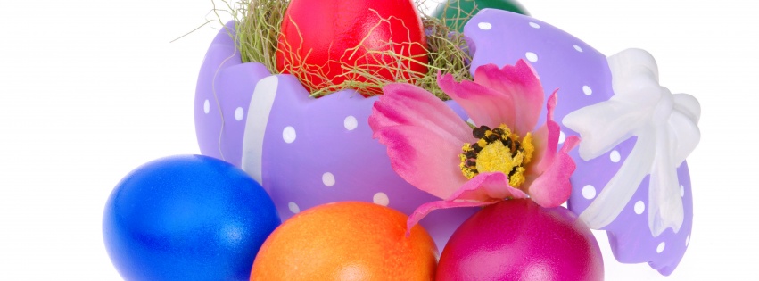 Colorful Easter Eggs And Decoration