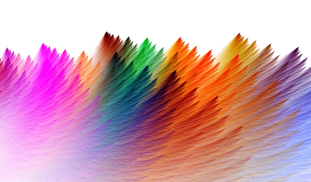 Colorful Feathers Abstract